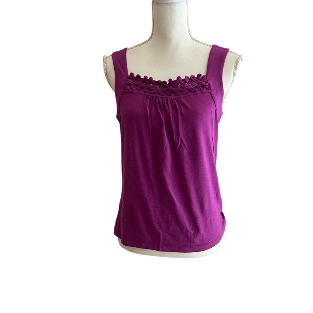 rafaella purple sleeveless top medium petite